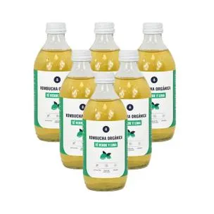 Pack 6x Kombucha ECO té verde y lima Planeta Huerto 330 ml