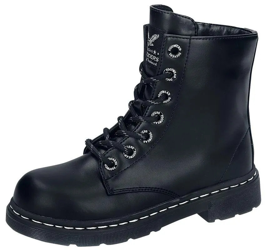 "Black Boots" Botas niños Negro de Dockers by Gerli