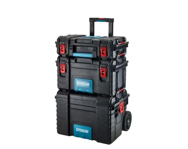 Caja herramientas con ruedas 3 piezas Erbauer