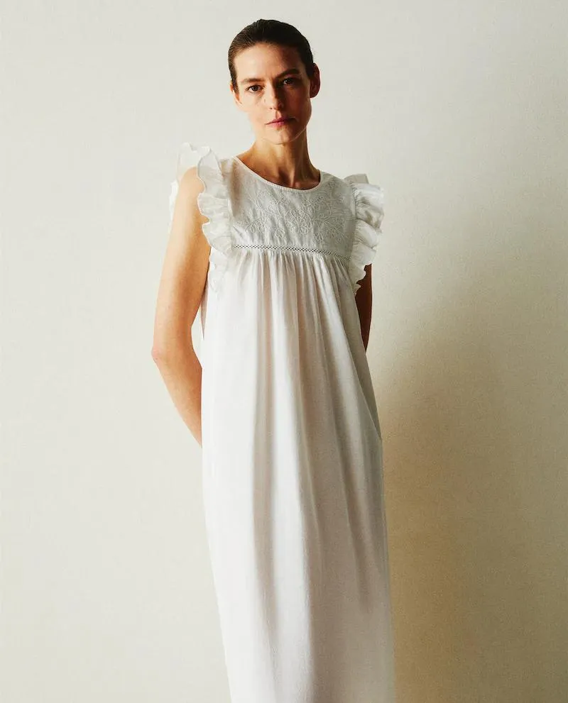 CAMISÓN BORDADO VOLANTES