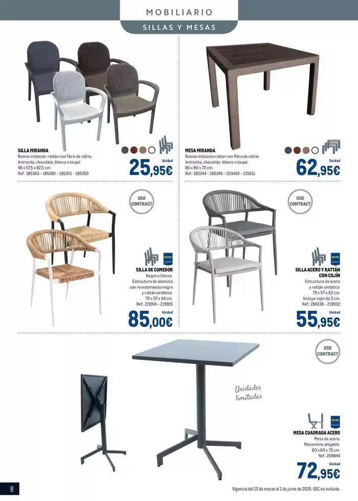Catálogo de Especial Terrazas Canarias 13 de marzo al 1 de junio 2025 - Página 8