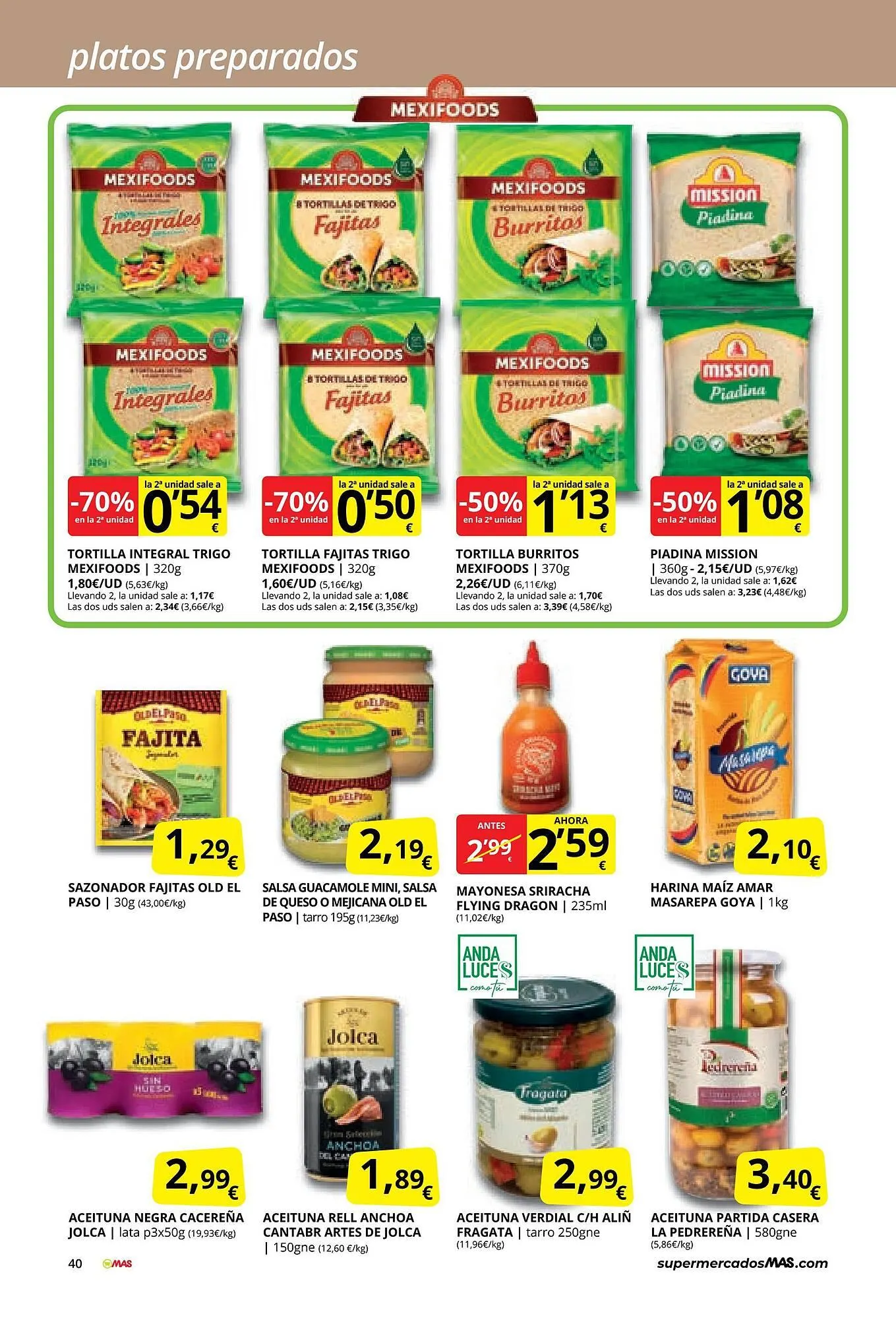 Catálogo de Folleto Supermercados MAS 3 de marzo al 26 de marzo 2026 - Página 40