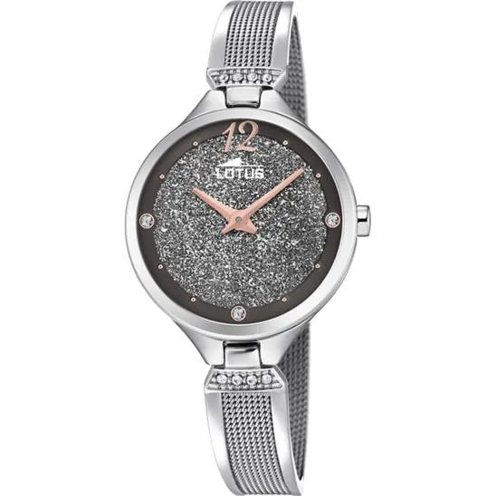 RELOJ LOTUS 18605/3 GRIS CORREA DE ACERO INOXIDABLE 316L, MUJER