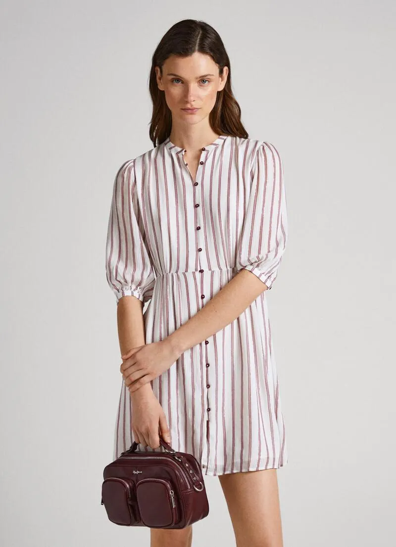 VESTIDO CORTO ESTAMPADO RAYAS