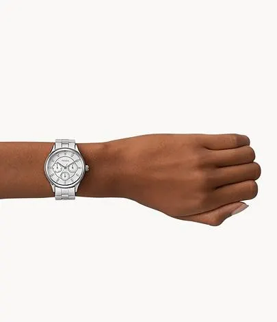 Reloj Modern Sophisticate de acero inoxidable con movimiento multifunción