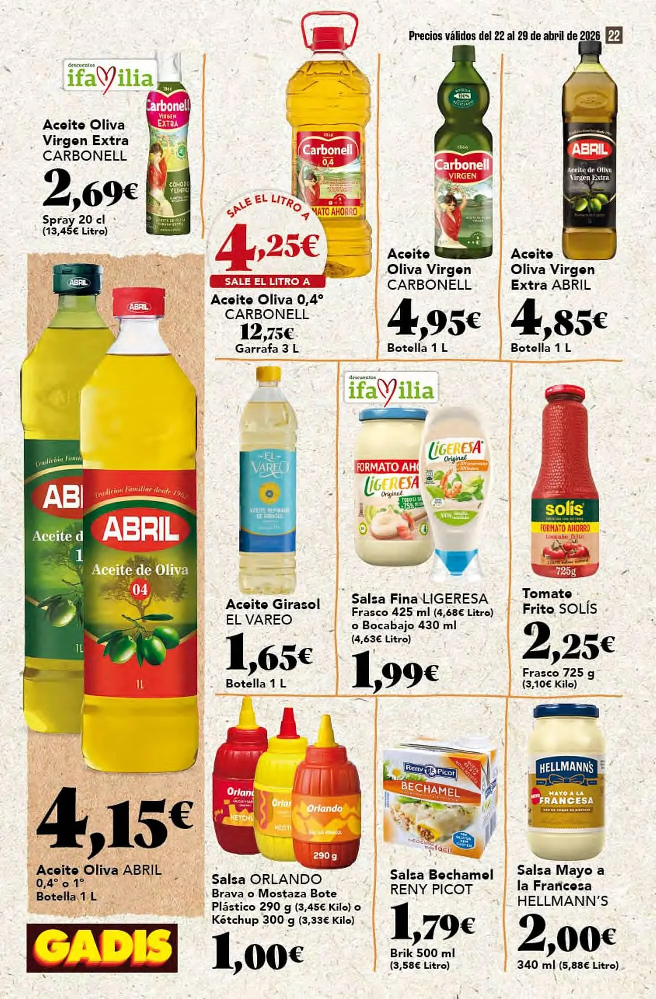 Catálogo de Folleto Gadis 22 de abril al 29 de abril 2026 - Página 22