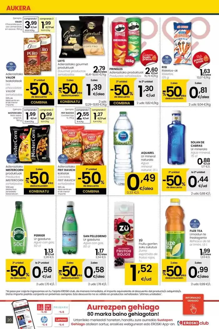 Catálogo de 2000 produktu baino gehiago, BETI PREZIO ONEAN EROSKI CENTER 16 de enero al 28 de enero 2025 - Página 20