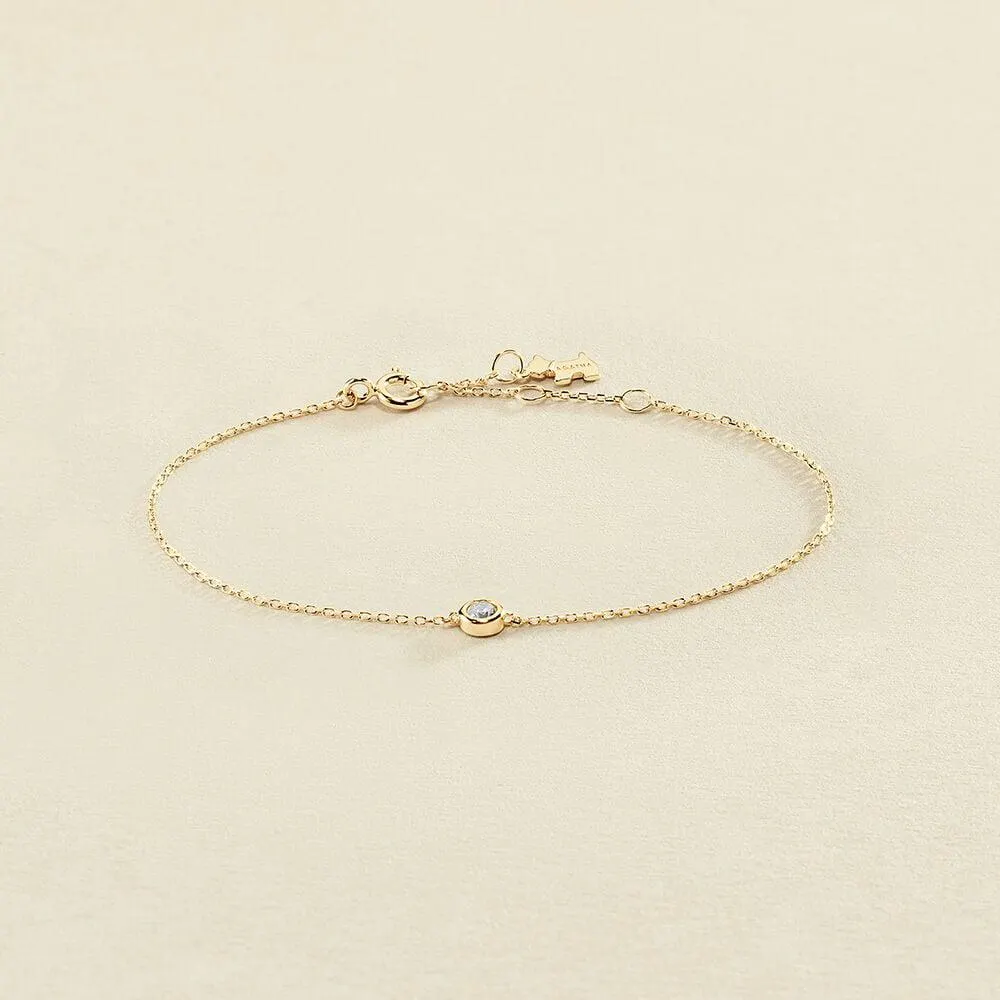 Pulsera de cadena BRILLANT - Cristal / Dorado