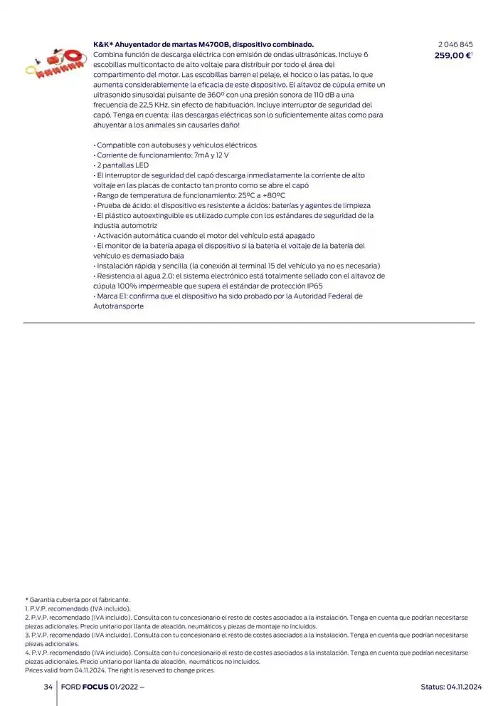 Catálogo de Ford de accesorios Focus 13 de noviembre al 13 de noviembre 2025 - Página 34