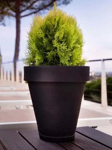 Maceta vaso de resina Country round 35x38 cm