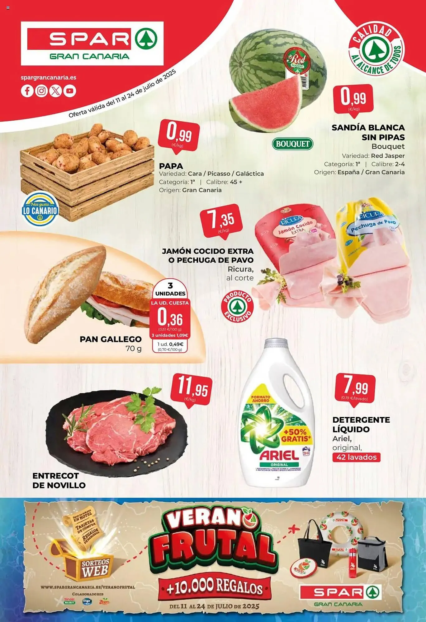 Catálogo de Folleto SPAR Gran Canaria 11 de julio al 24 de julio 2025 - Página 1