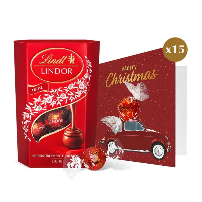 Pack Postales Navideñas con Bombones Lindor