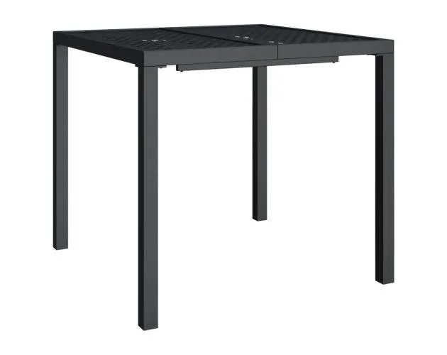 vidaXL mesa de jardín de acero gris antracita 80x80x72 cm