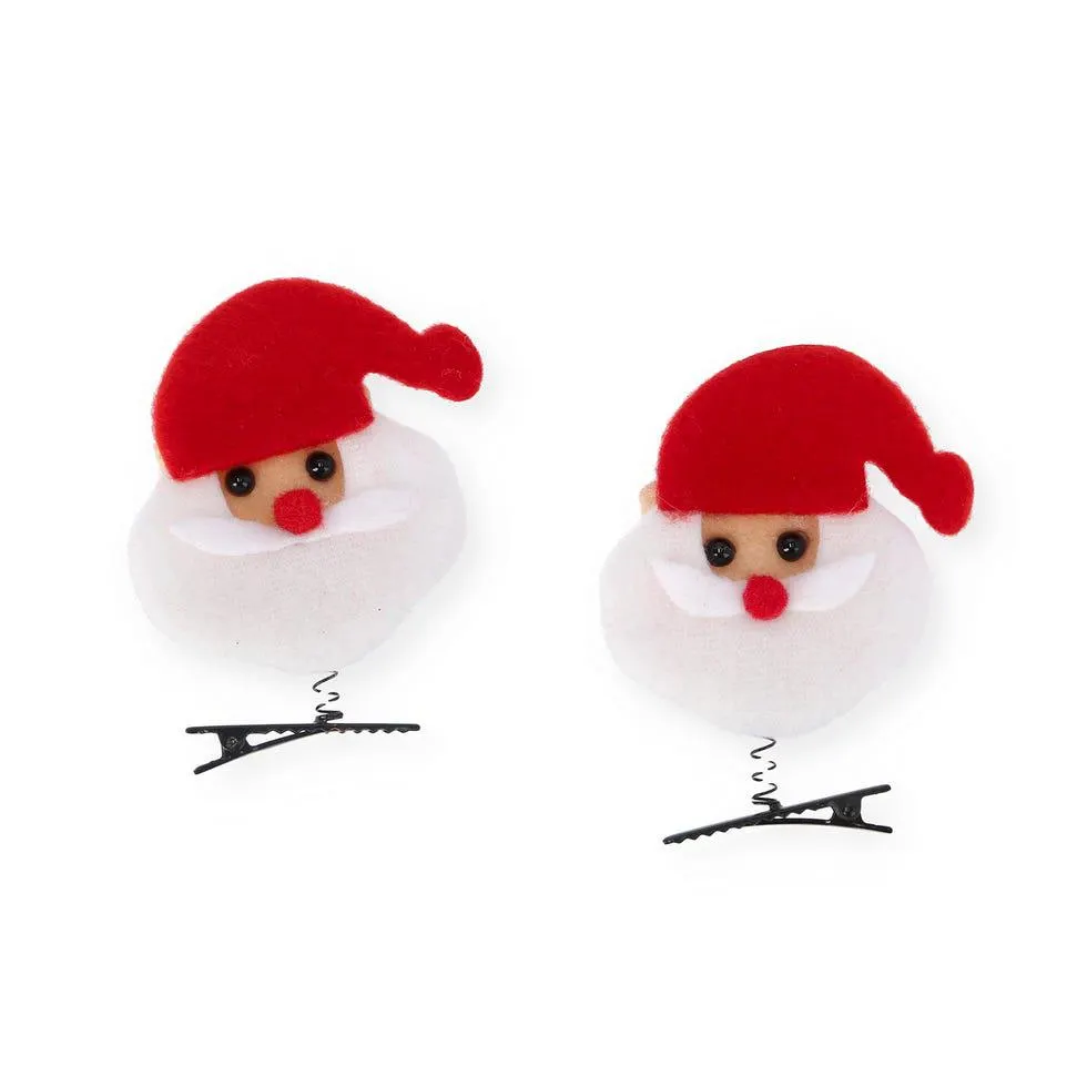 Pinzas navideñas para el pelo Papá Noel