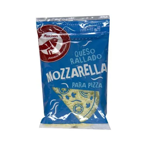 AUCHAN Queso mozzarella rallado especial pizzas , 200 g. Producto Alcampo