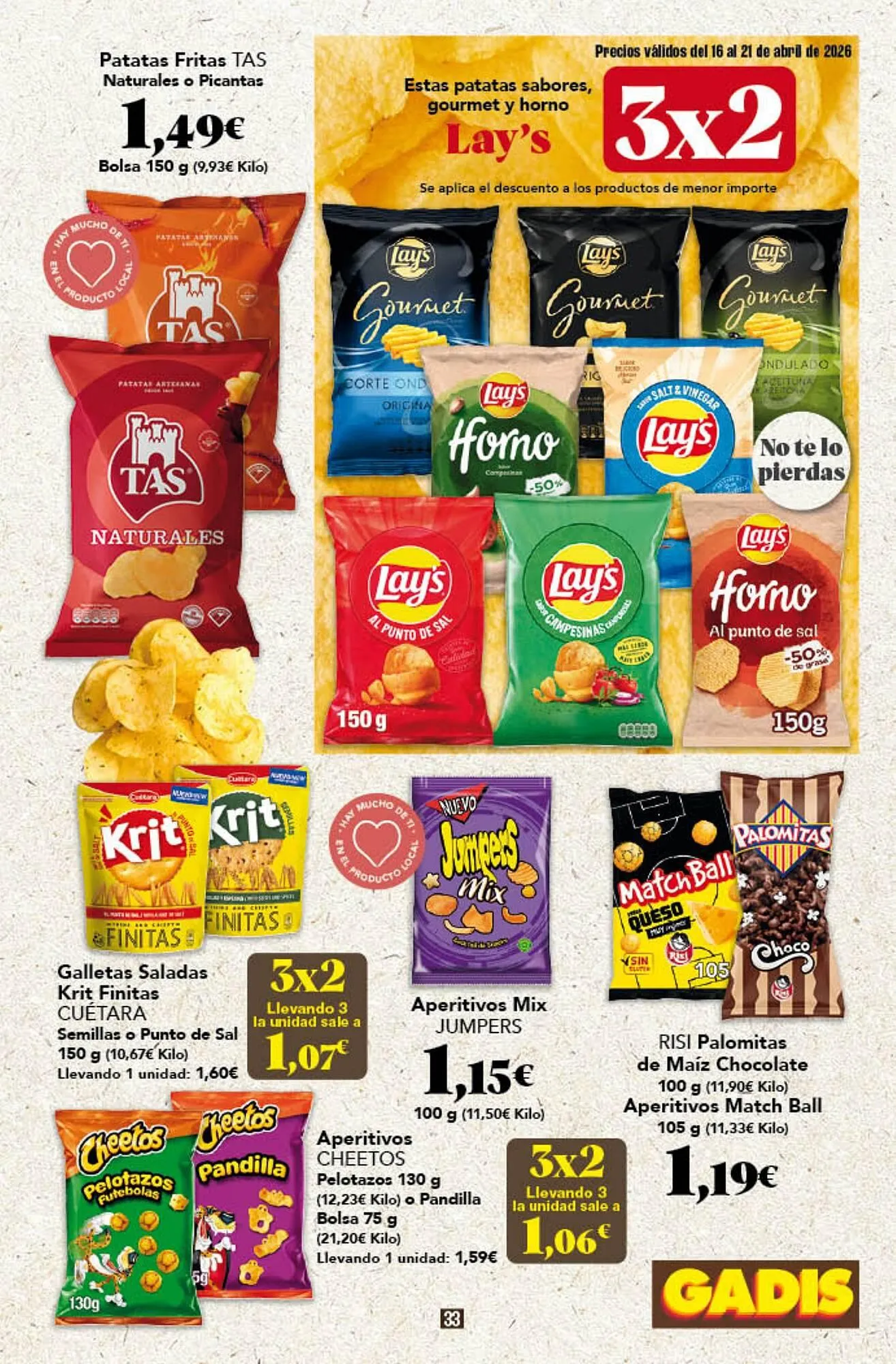 Catálogo de Folleto Gadis 16 de abril al 21 de abril 2026 - Página 33