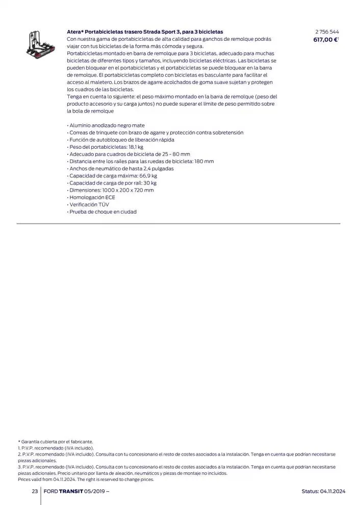 Catálogo de Ford de accesorios Transit Van 13 de noviembre al 13 de noviembre 2025 - Página 23