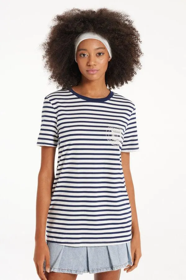 Camiseta Algodón con Estampado