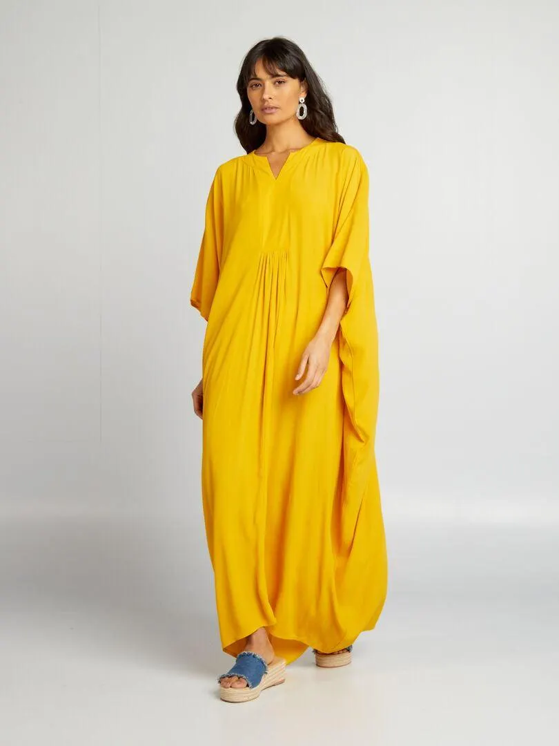 Vestido largo vaporoso ligero - AMARILLO