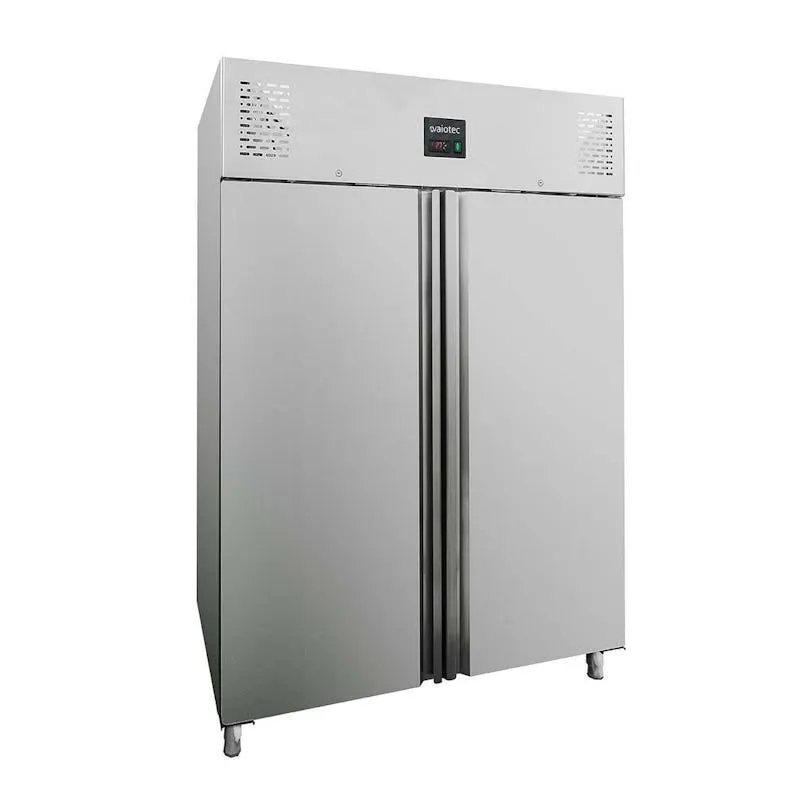 Frigorífico profesional de 2 puertas, acero inoxidable, refrigeración por aire, GN2/1, 210 x 148 x 83cm , con cerradura, 1300L, EASYLINE 10003 Vaiotec