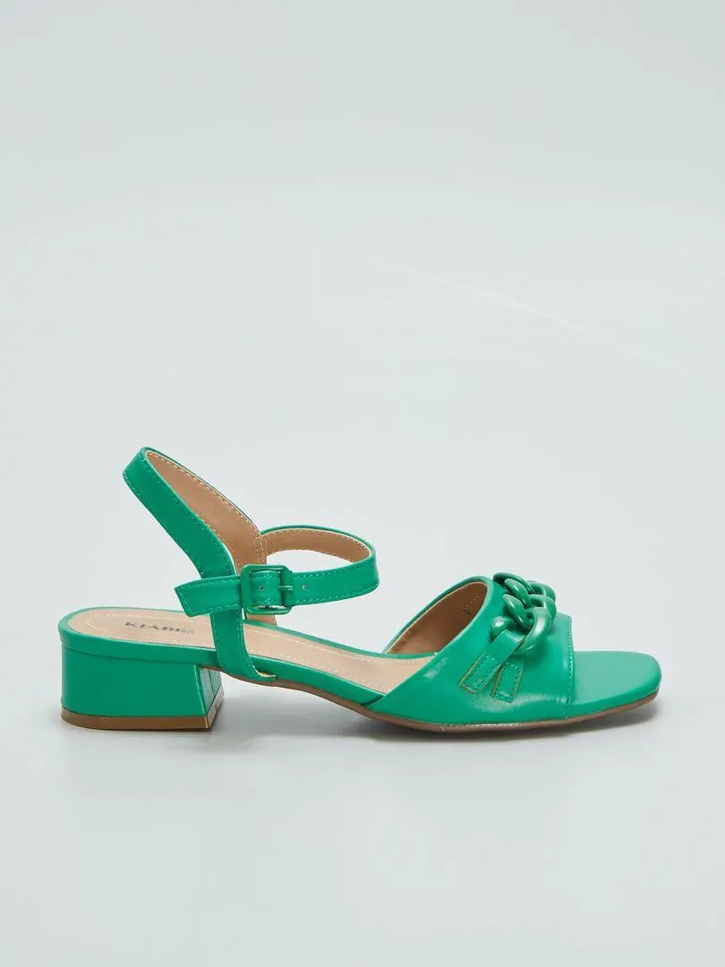 Sandalias de tacón - VERDE