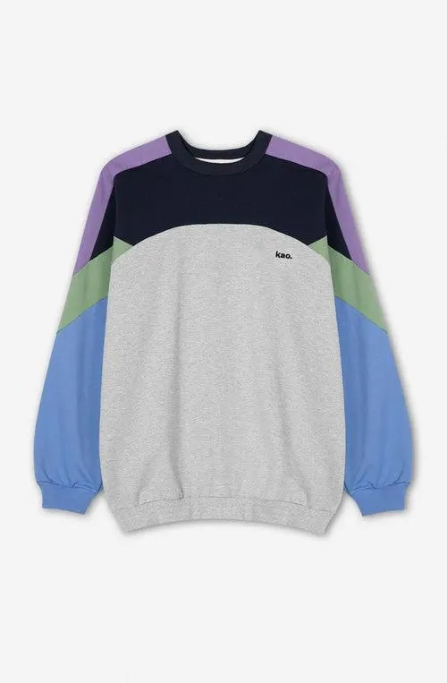 Ivory/ Navy/ Grape /Blue Ink Dru Sweatshirt