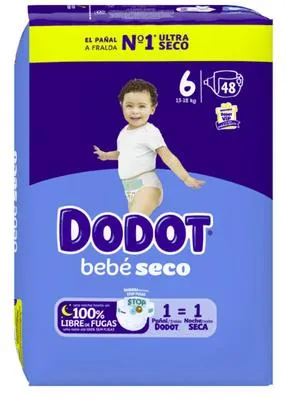 Pañal dodot talla 6 paquete de 48 unidades