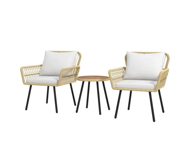 Muebles de jardín acero, pe color marrón 65x66x80 cm Outsunny