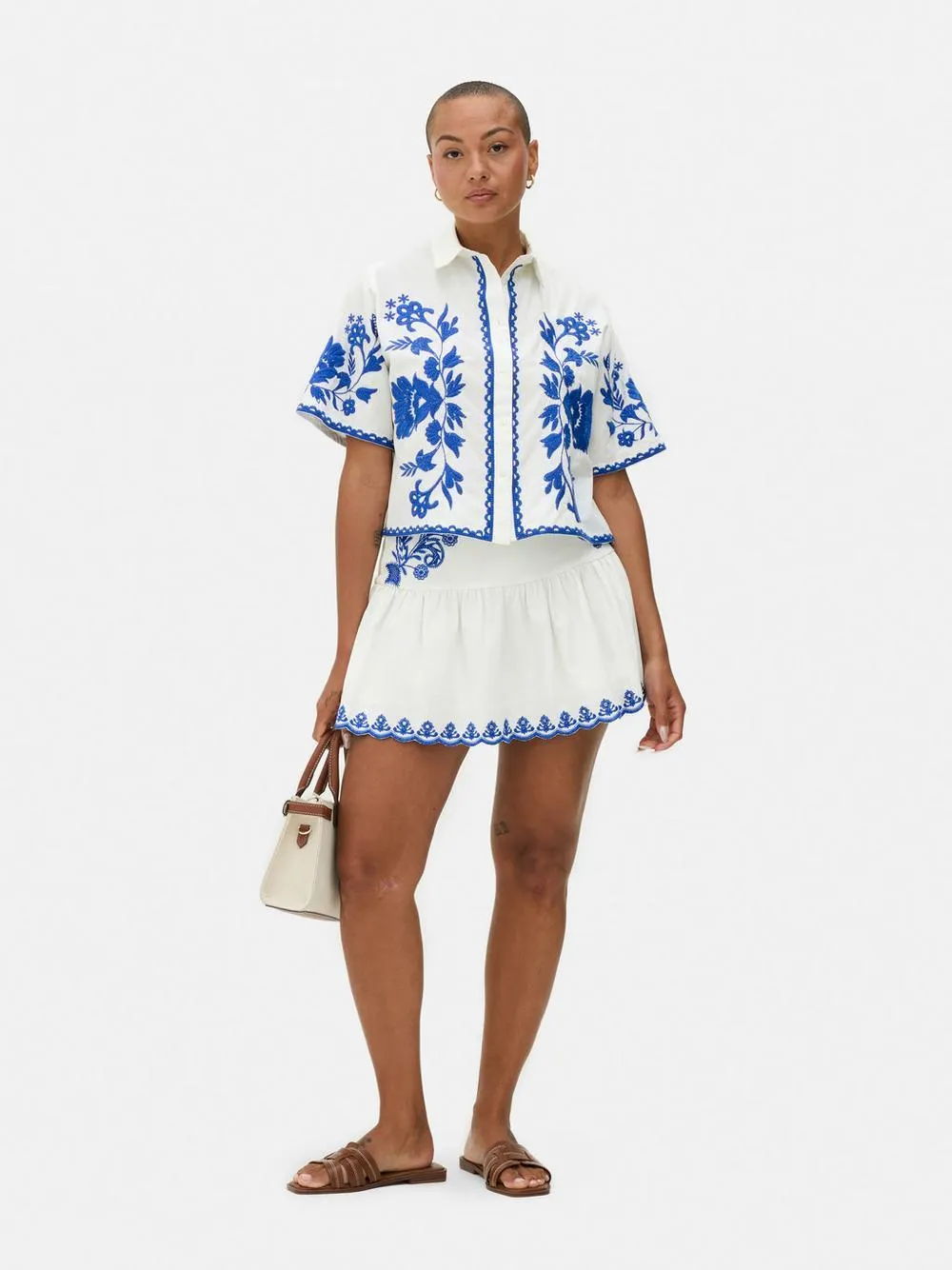 Embroidered Mini Skirt