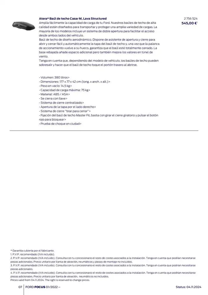 Catálogo de Ford de accesorios Focus 13 de noviembre al 13 de noviembre 2025 - Página 7
