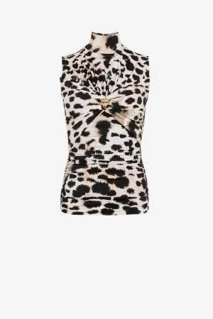 Top fruncido con estampado Murena