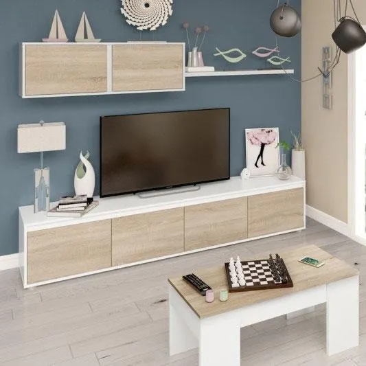 Pack de Salón Alida Roble y Mesa Elevable