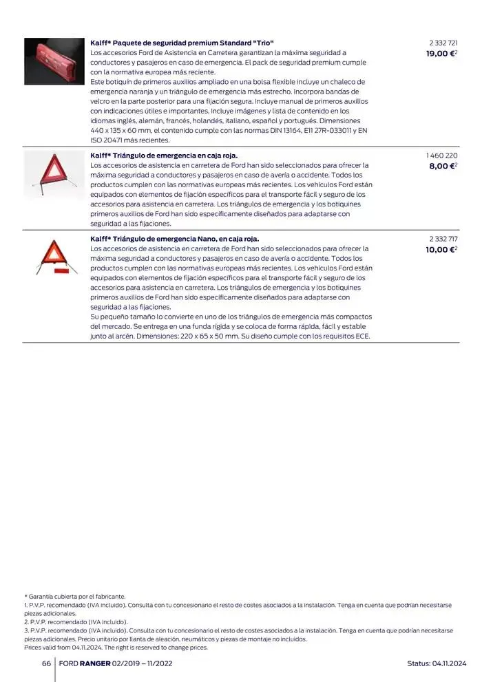 Catálogo de Ford de accesorios Ford Ranger 13 de noviembre al 13 de noviembre 2025 - Página 66