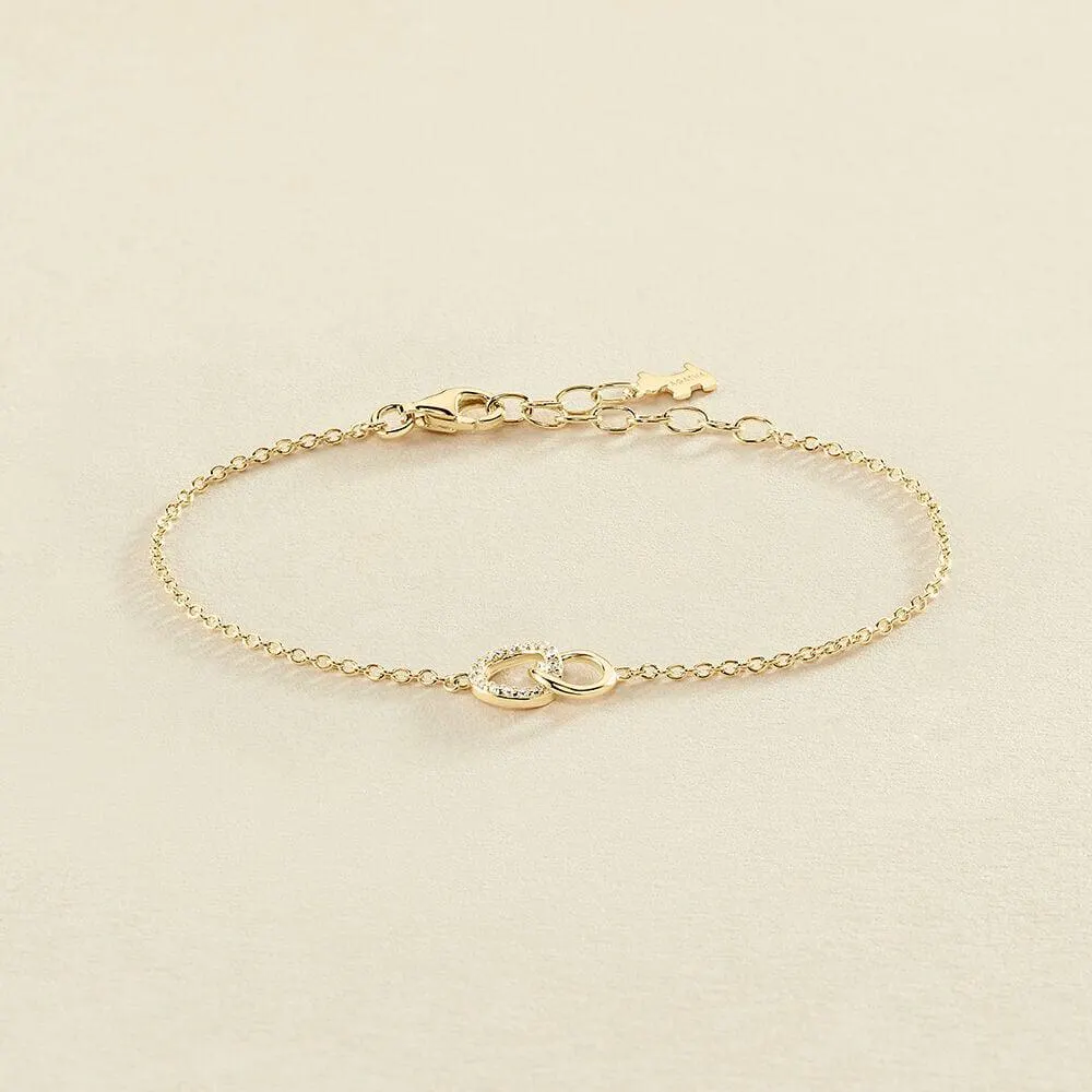 Pulsera de cadena RONDOU - Cristal / Dorado