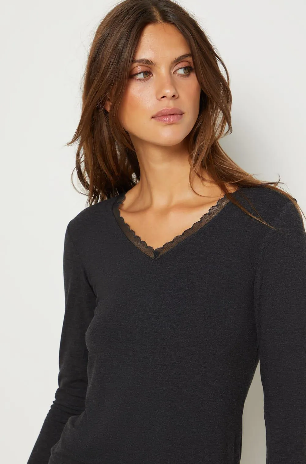 Camiseta manga larga, tejido termorregulador