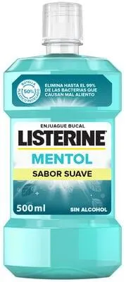 Enjuague bucal sin alcohol suave Listerine 500ml mentol