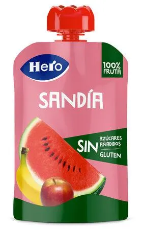 Pouch Hero con manzana plátano y sandía 110g