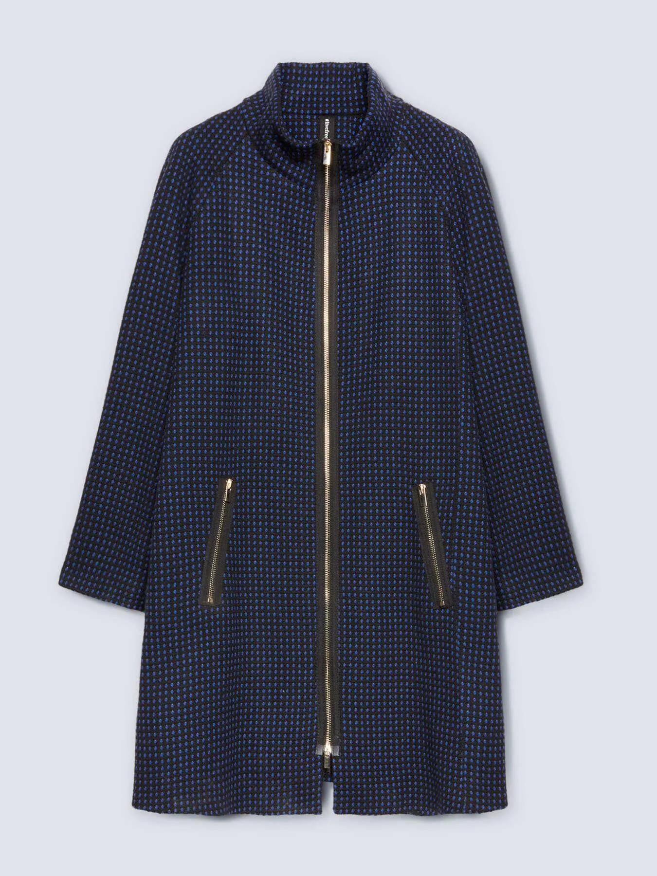 Abrigo bicolor con cremallera