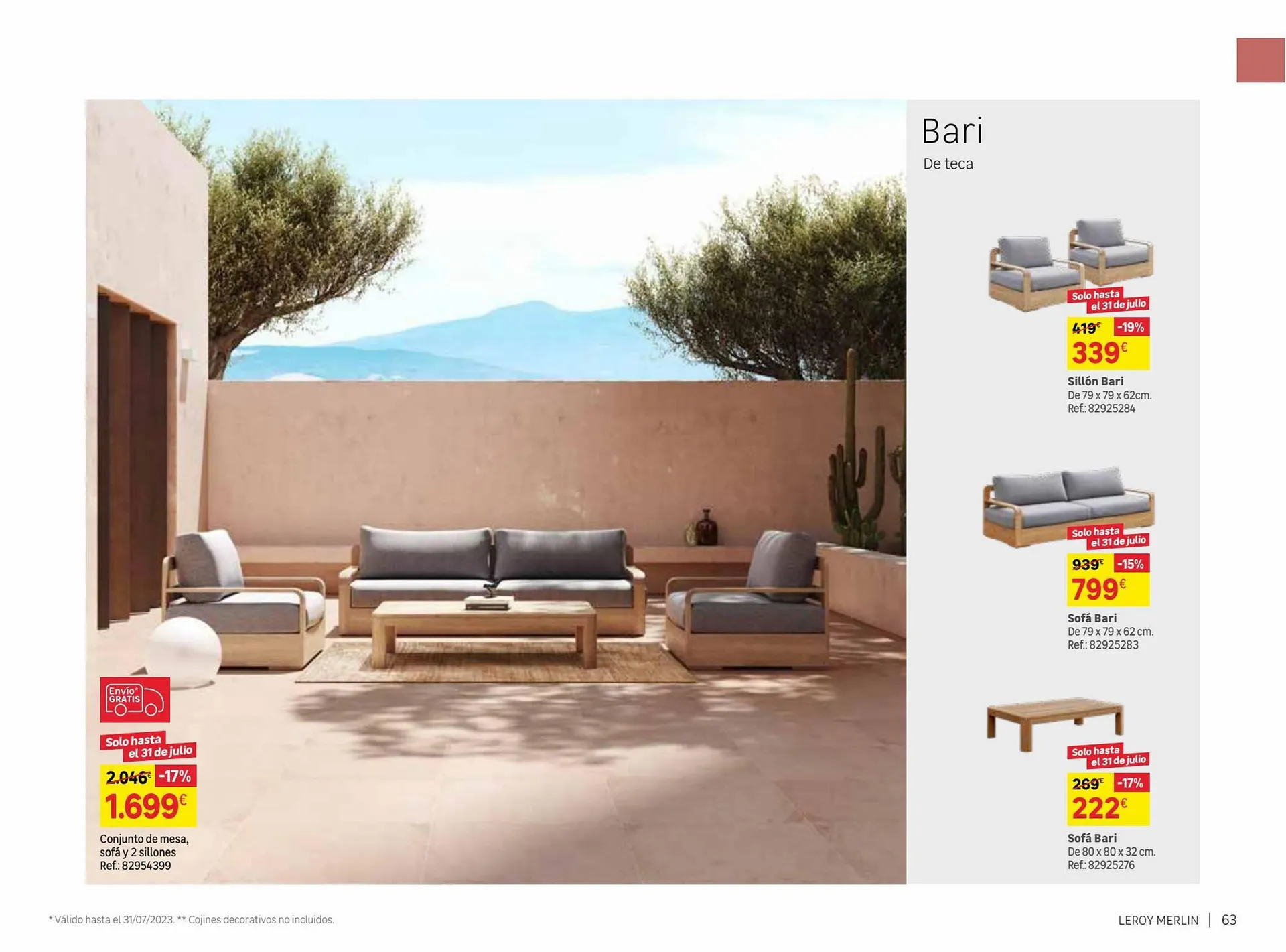 Catálogo de Folleto Leroy Merlin 9 de junio al 31 de julio 2023 - Página 63