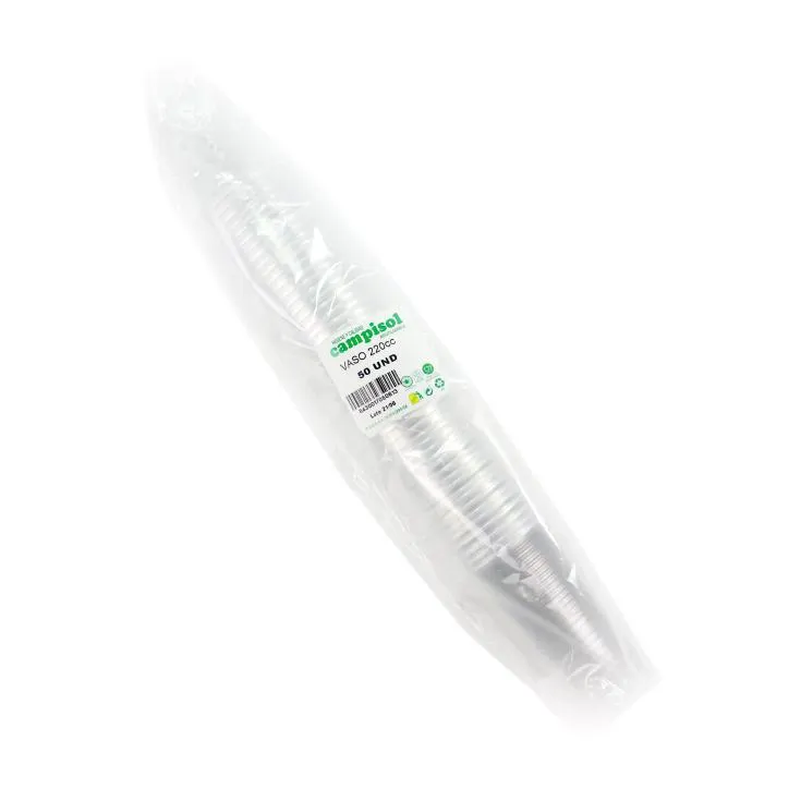 vaso reutilizable 220ml, 50ud