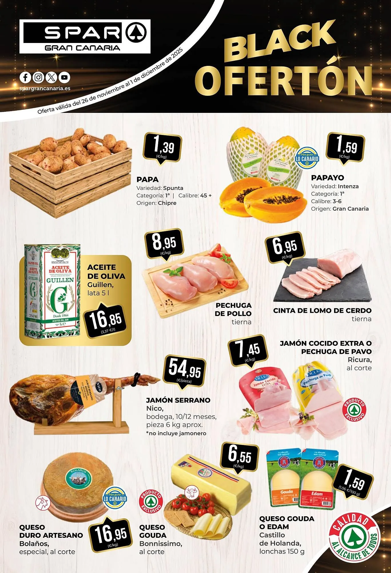 Catálogo de Folleto SPAR Gran Canaria 26 de noviembre al 1 de diciembre 2025 - Página 1