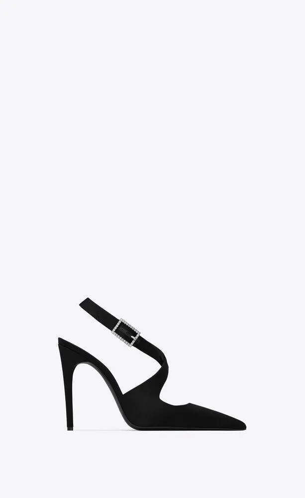 zapatos de salón slingback spontini de crepé de satén