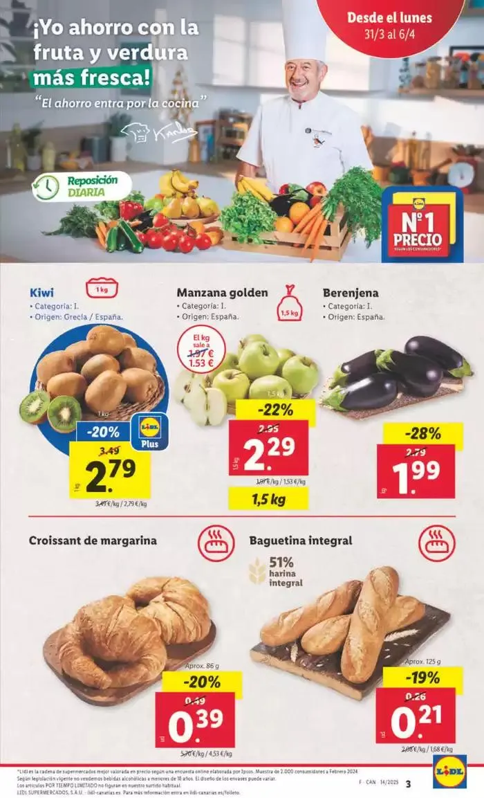Catálogo de № 1 PRECIO - Ofertas válidas del 31/03 al 06/04 31 de marzo al 6 de abril 2025 - Página 3