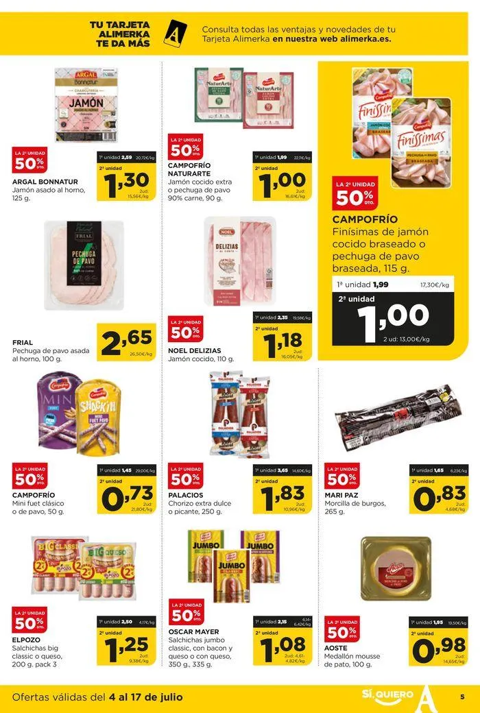 Catálogo de Catálogo Alimerka 4 de julio al 17 de julio 2024 - Página 5