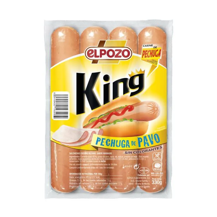 salchichas king maxi pavo, 330g