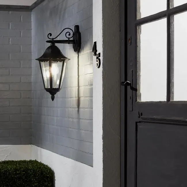 Aplique de exterior Monza INSPIRE negro cepillado E27