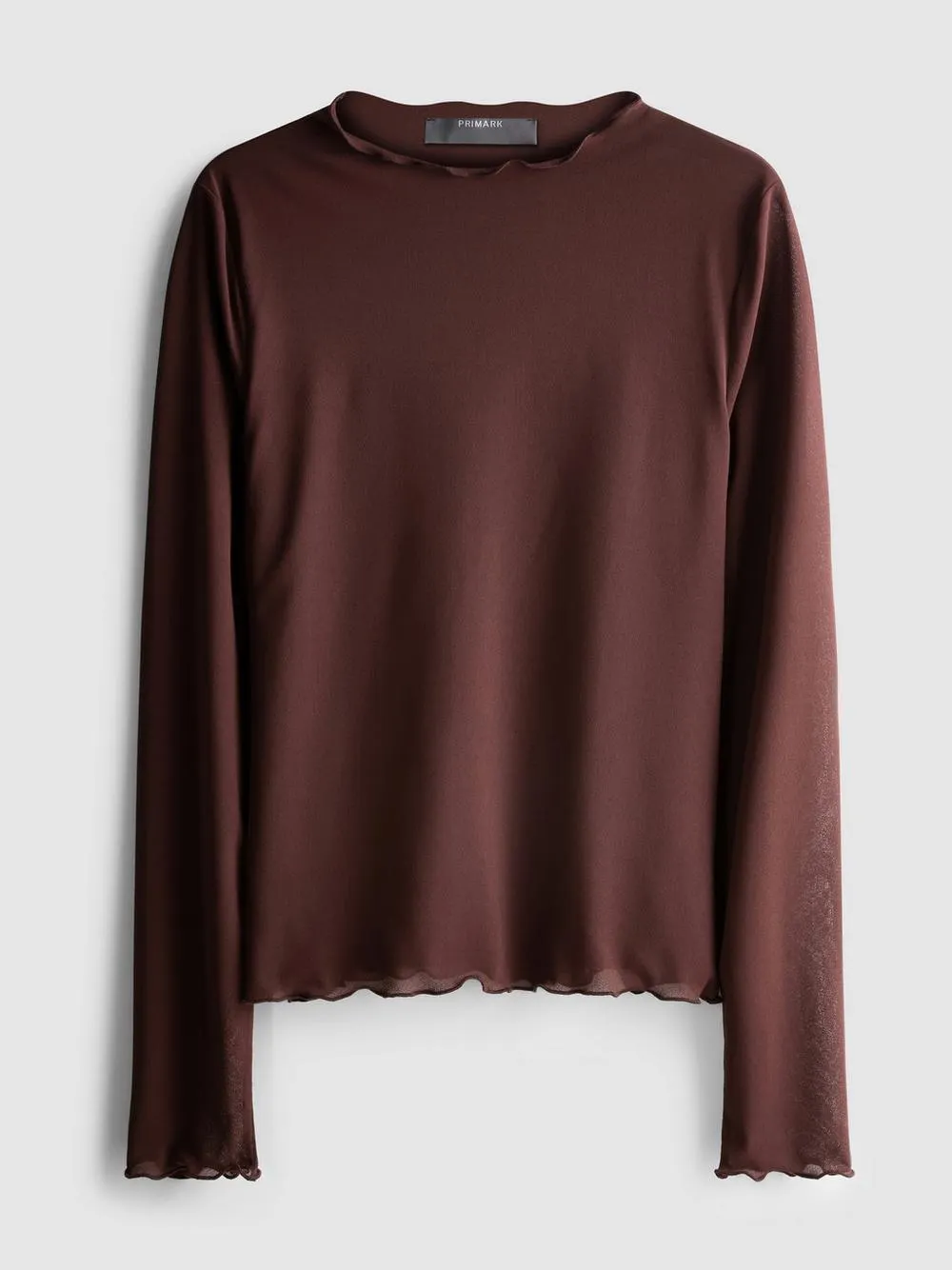 Top de malla de manga larga