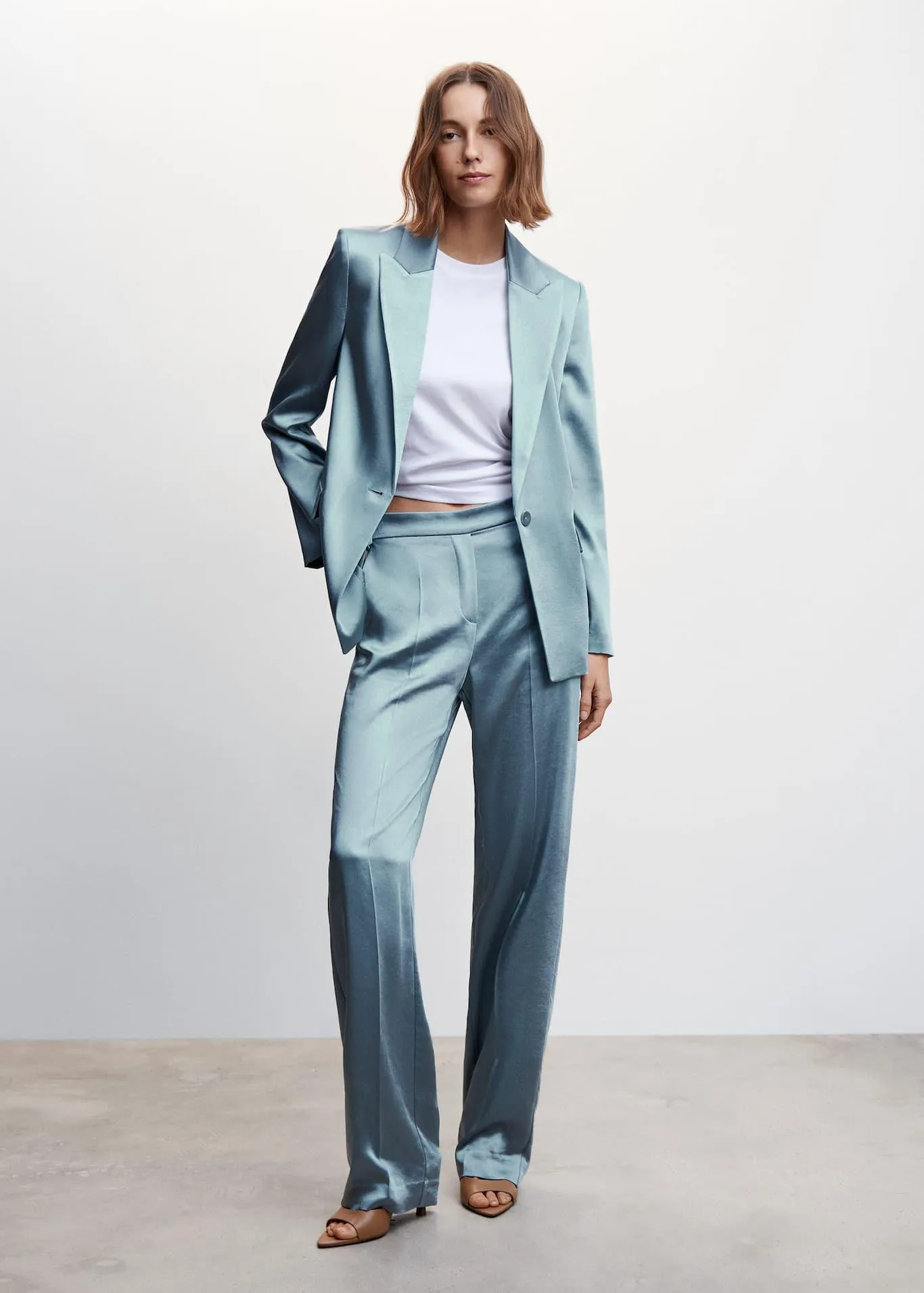 Americana traje satinada