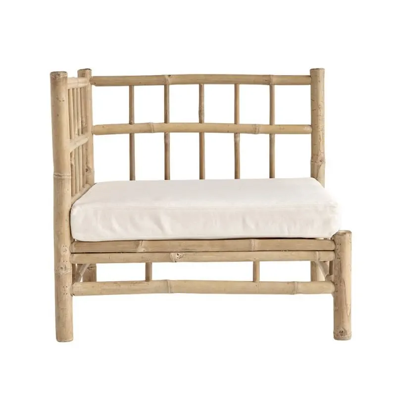 Módulo esquinero Milos, sofá exterior en blanco