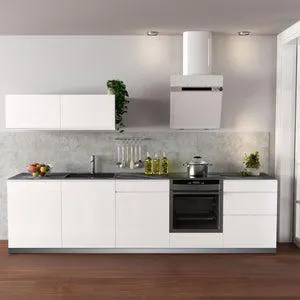 Cocina en kit DELINIA ID con altos TOKIO blanco brillo 3.00 m